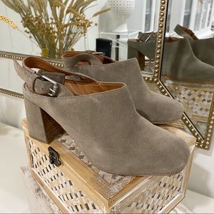 Suede Block Heels 